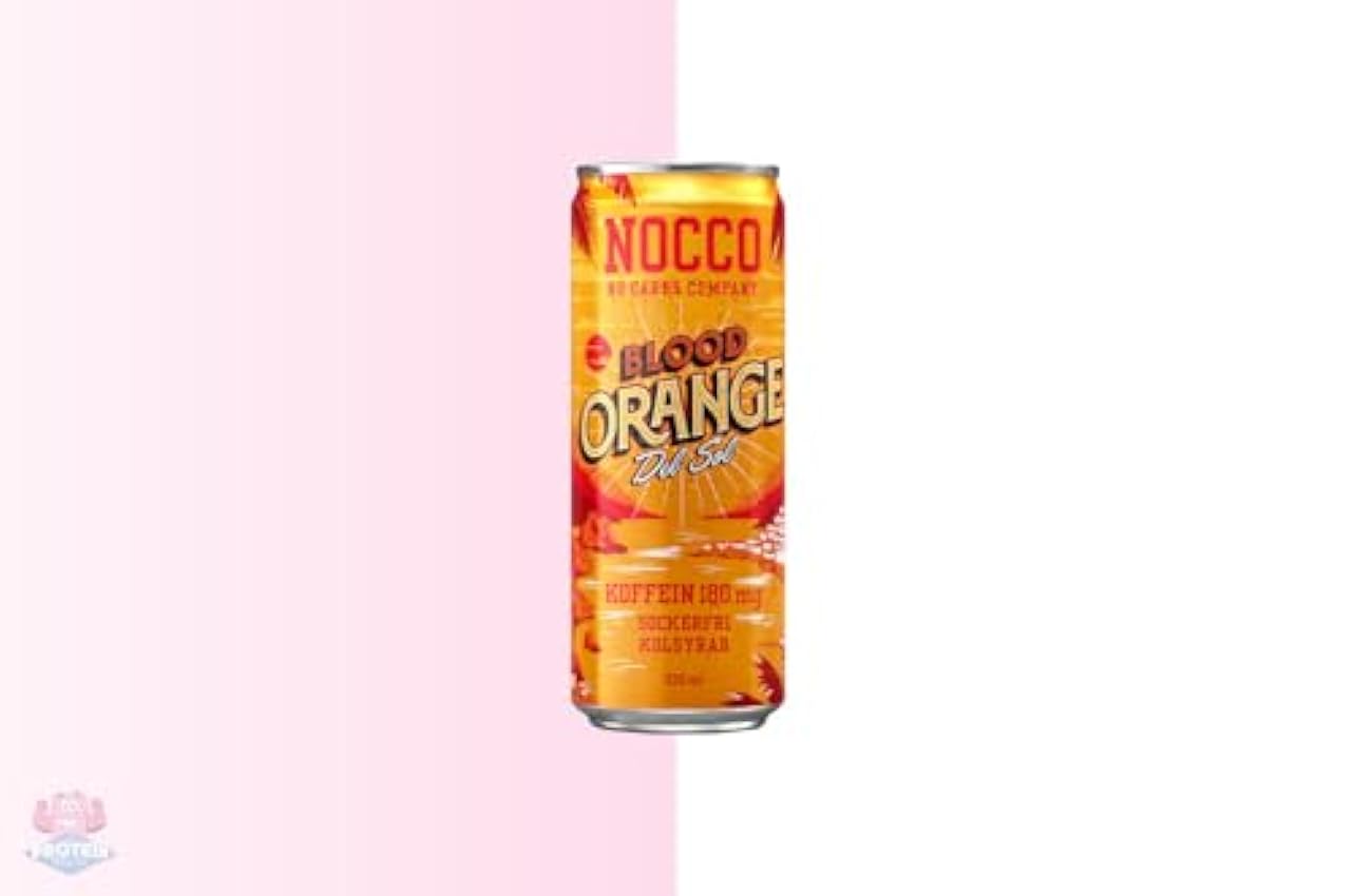24 doses | BOISSON NOCCO BCAA | Orange Sanguine Del Sol 330 ml | BCAA | 105 mg Caféine | Boisson énergisante | Buxtrade MrF3ModW