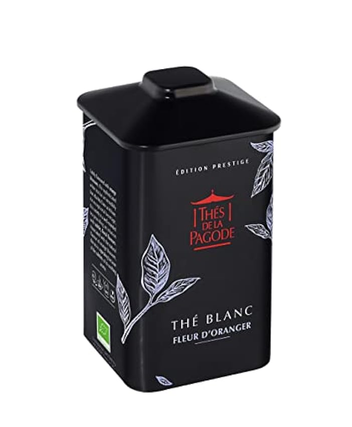 Thés de La Pagode - Thé Blanc Fleur d’Oranger - Edition Prestige - Boite de 100 grammes - Thé relaxant aux notes florales-Bio m98n0Nrn