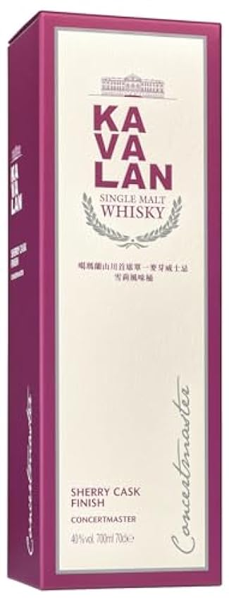 Kavalan CONCERTMASTER Single Malt Whisky Sherry Cask Finish 40% Vol. 0,7l in Giftbox NVI8jbU6