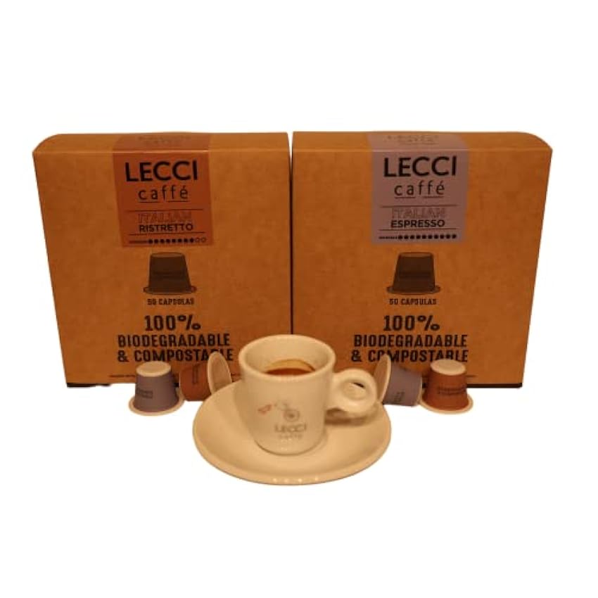 LECCI CAFFÉ -Pack : Espresso 50 capsules + Ristretto 50 capsules mjTHVWqL