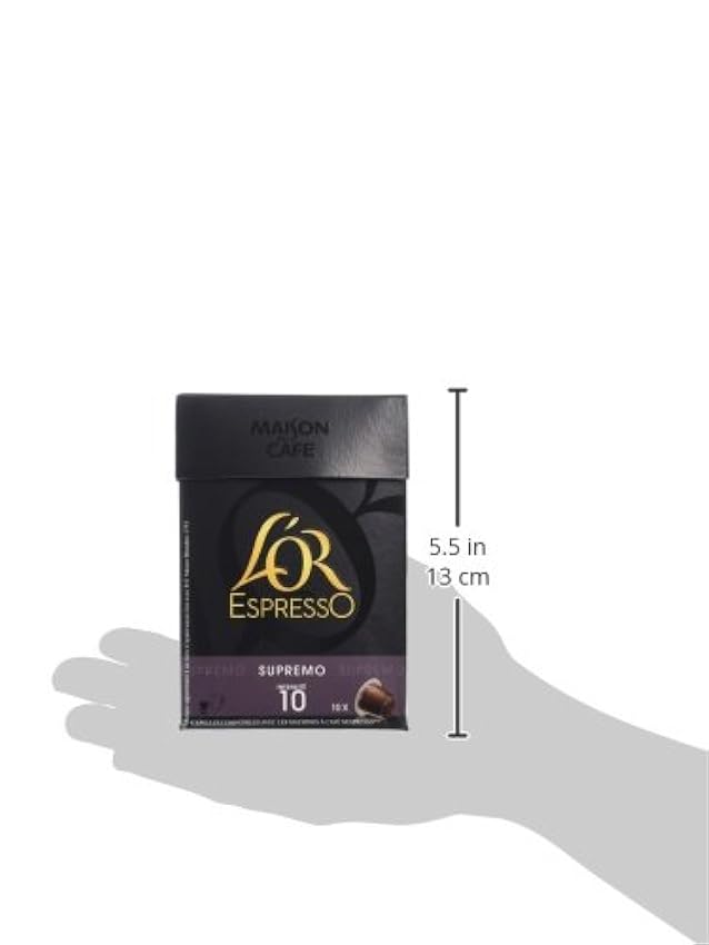 L´OR ESPRESSO Supremo 10 capsules compatibles avec les machines à café Nespresso - Lot de 4 (40 capsules) NmuJtyeJ