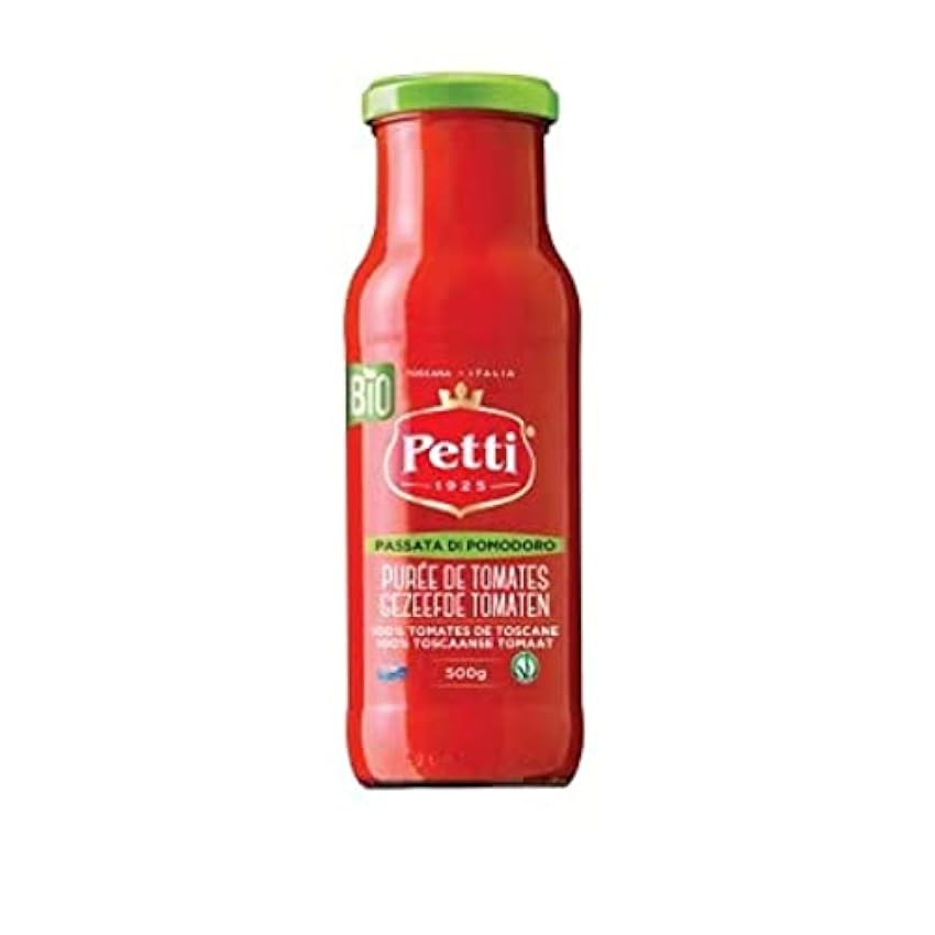Petti 1925 Purée de tomates, extra fine, bio - Le bocal de 500g MqG7h9Tt