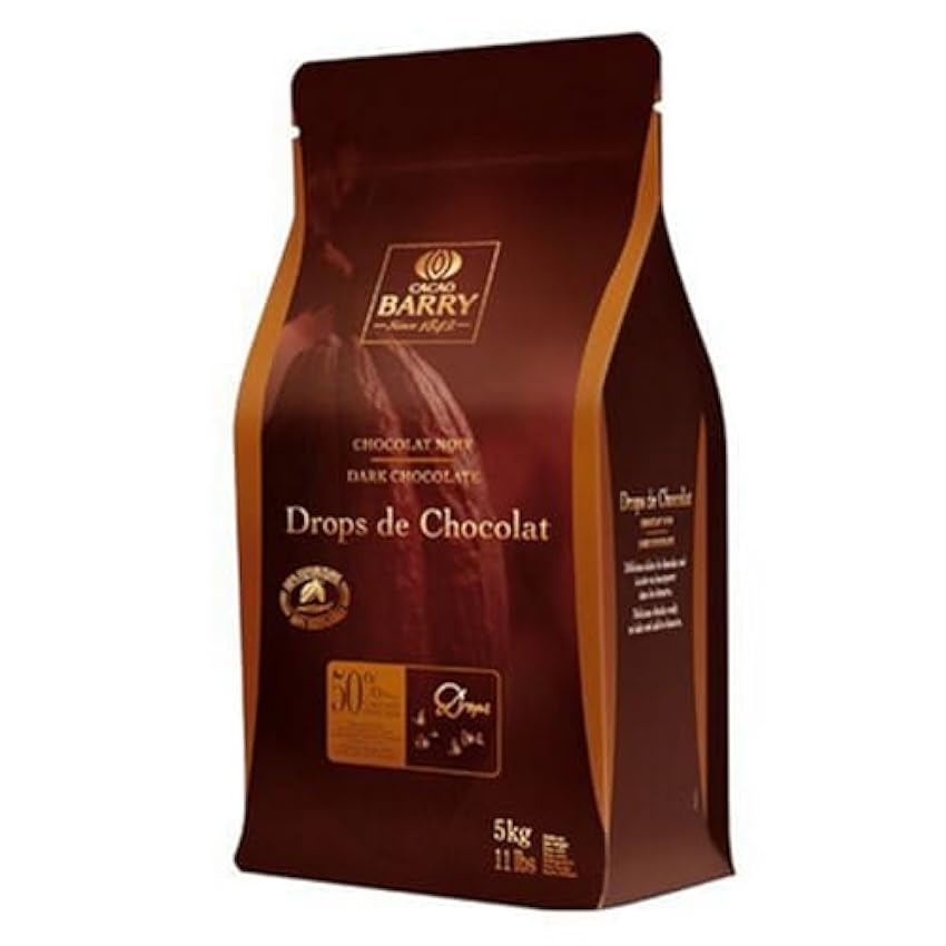 Cacao Barry Drops de chocolat noir 50% 5 kg nXaQG0db