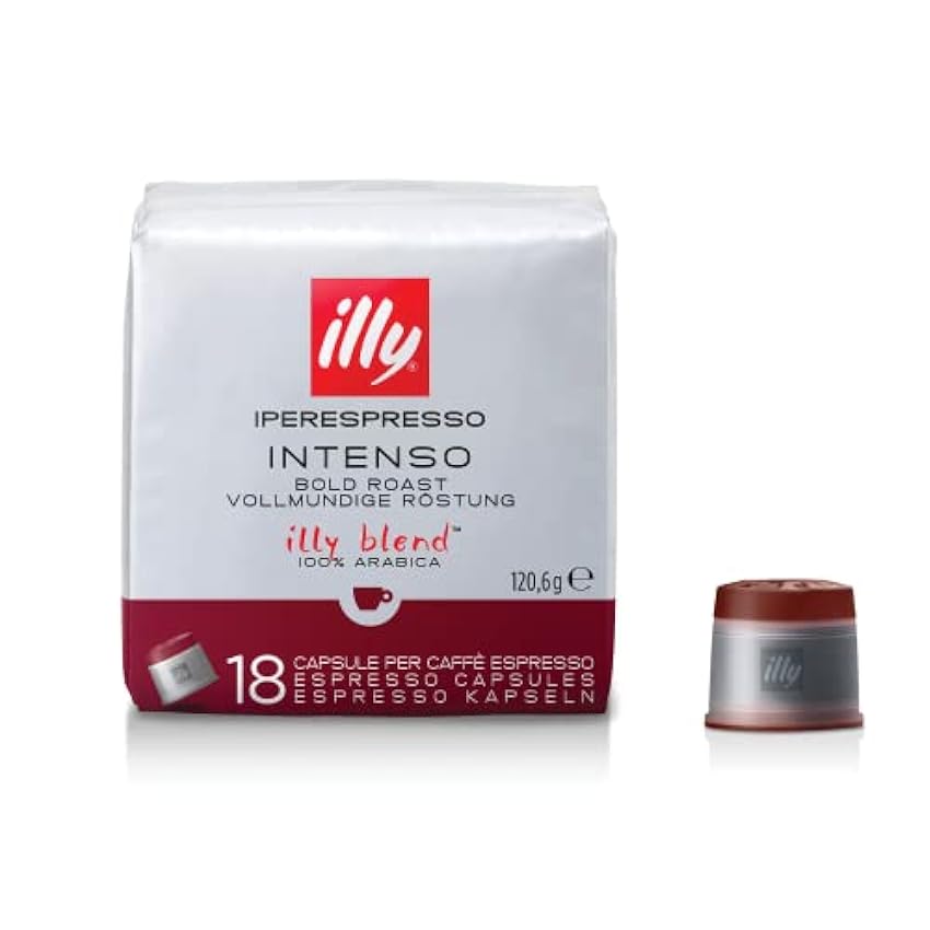Illy Capsules café Iperespresso Torréfié INTENSO, 6 packs de 18 capsules, au total 108 capsules MLHfPCc4