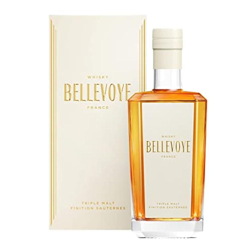 BELLEVOYE Blanc - Whisky Triple Malt - Médaille d’or Concours Agricole de Paris 2022 - Français - 40 % Alcool - Origine : 100 % France - 70 cl LUtBU5ZO