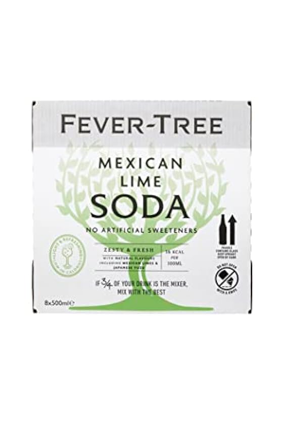 FEVER-TREE -Pack de 8 Bouteilles Mexican Lime - Soda Citron vert - Pour des Cocktails d´exception lbxtaPj9
