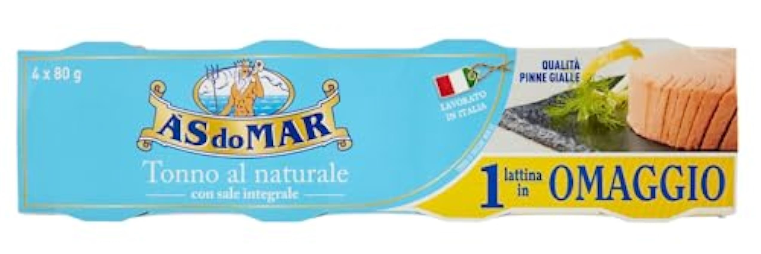 AS do MAR Tonno al Naturale Lot de 24 thons naturels avec sel complet, léger, nutritif et sain, léger, nutritif et sain, boîte de 80 g + boîte italienne Gourmet Polpa di Pomodoro 400 g lZtCNCUI