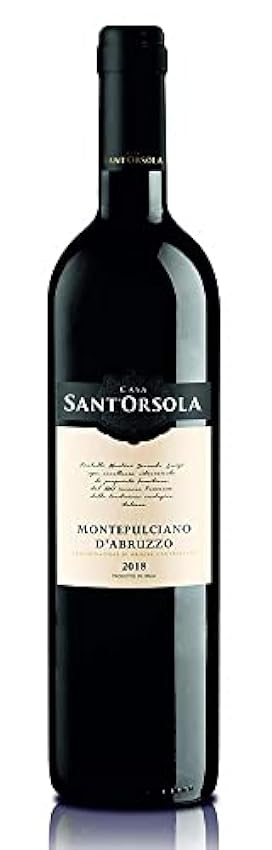 Sant´Orsola Tuscany Montepulciano D.O.C. Abruzzo Vin Rouge Italien - Lot de 6 Bouteilles x 75cl. & Nero d´Avola D.O.C. Sicilia Vin Rouge Italien Set de 6 Bouteilles x 75 cl Lx7N1cVV