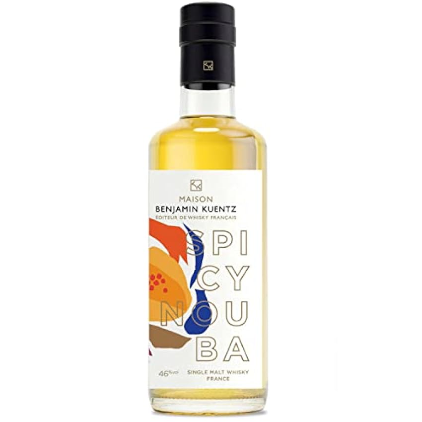 Maison Benjamin Kuentz - Whisky français Spicy Nouba - Whisky Single Malt - Épicé Fruité Boisé - Affiné en Ex-fût de Vermouth Italien, d´eau de vie de gingembre - 45% vol. Alcool - 70cl O1vnW087