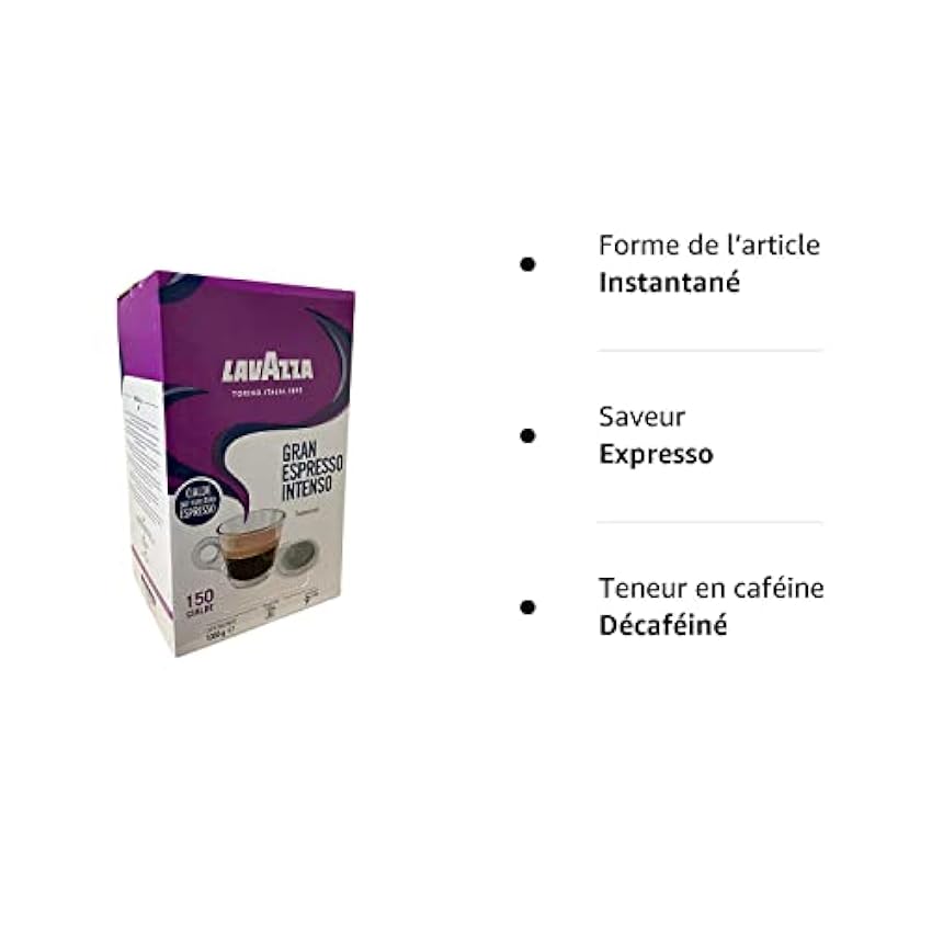 150 Dosettes Cafè 44mm - Gran Espresso a Tostatura Scura - Lavazza LnSgxH4r