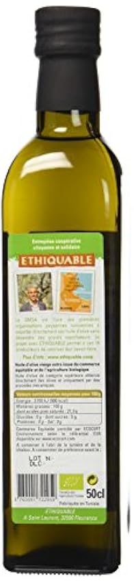 Ethiquable Huile d´Olive Vierge Extra Tunisie Bio et Equitable 50 cl Ecocert Equitable nuupGV7i