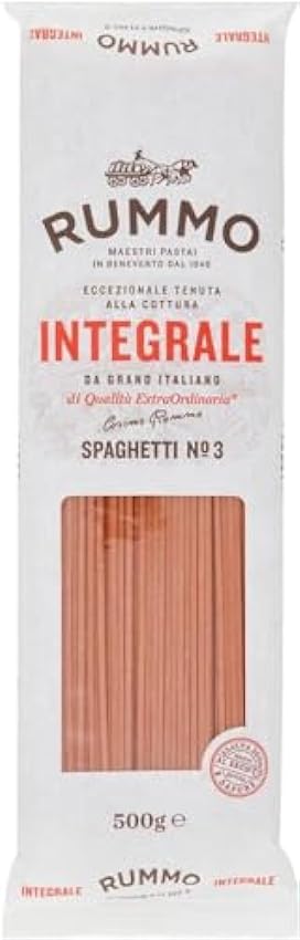 Rummo Pasta Lot de 12 sachets de pâtes spaghettis intégrales n°3, pâtes à grains entiers, 500 g Mr80ZCU4
