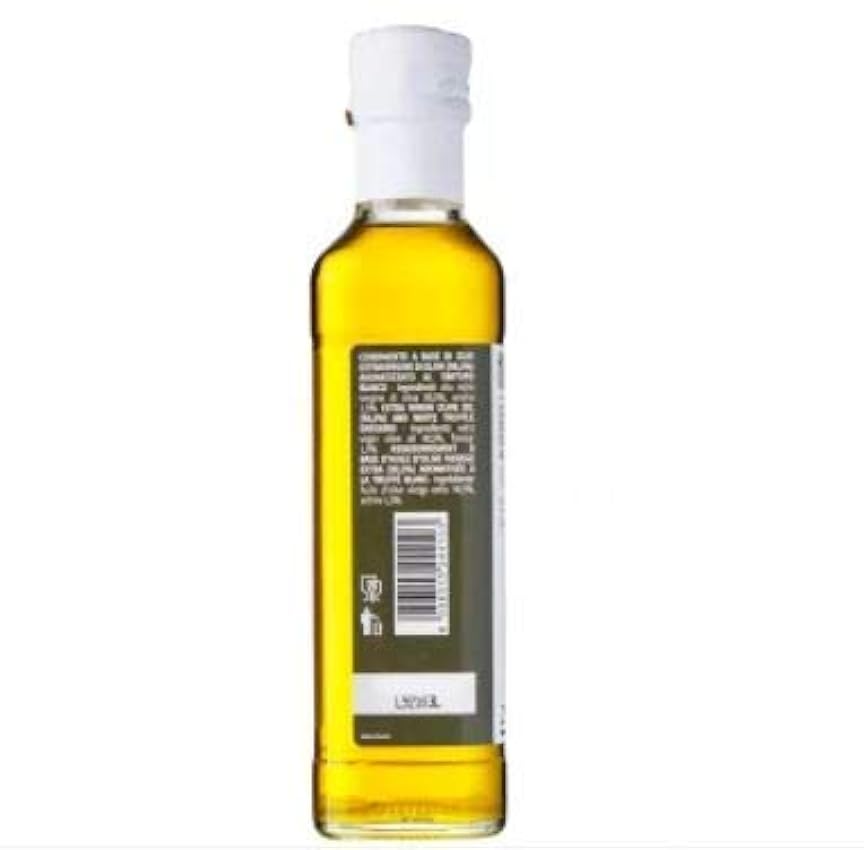 Ristoris Huile d´olive extra vierge pour truffe blanche 250 ml – Condiment créé grâce à une combinaison équilibrée du parfum fruité des olives et de l´arôme intense de truffe blanche. LyBPRmcT