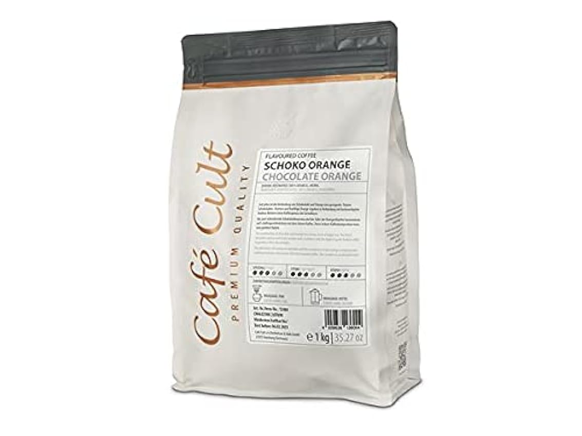 Café Cult Café Orange chocolat dans sachet de 1 kg de grains entiers aromatisés oByYaU1n