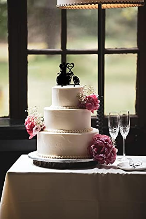 CARISPIBET Topper de gâteau de mariage personnalisé | M. & Mme avec nom de famille M5WdiPKi