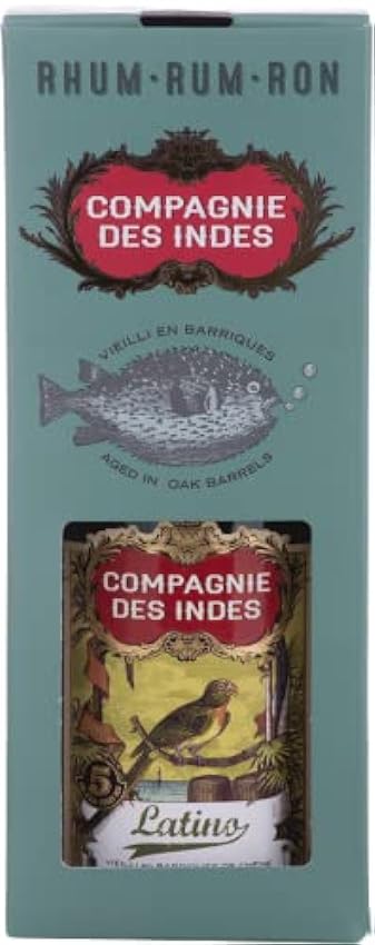 Compagnie des Indes Latino Rum 5 ans 40% Vol. 0,7l in Giftbox no7ZDoMk