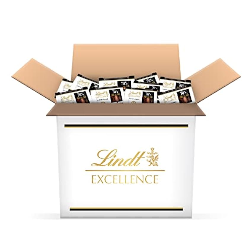 Lindt - Mini Carrés 70% de Cacao EXCELLENCE - Chocolat 