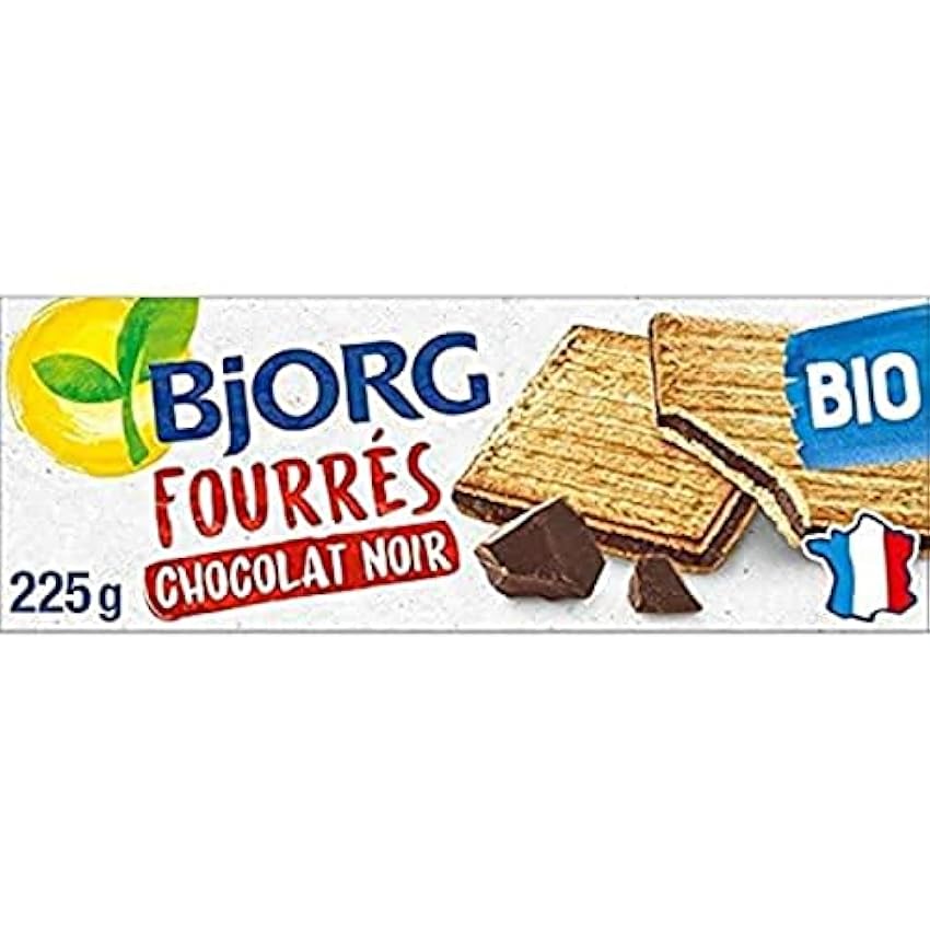BJORG - Biscuits Fourrés au Chocolat au Lait Bio - Aux Céréales Complètes et Sucres Non-Raffinés - 225 g nvPXw3ps