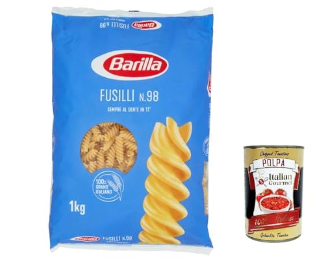 Lot de 6 pâtes Barilla Fusilli n° 98 italiennes 1 kg + 