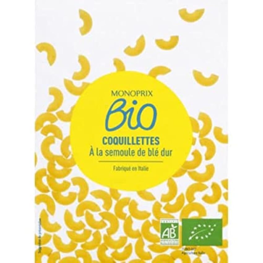 Monoprix Bio Coquillettes à la semoule de blé dur bio - Le paquet de 500 g nCWfsfnn