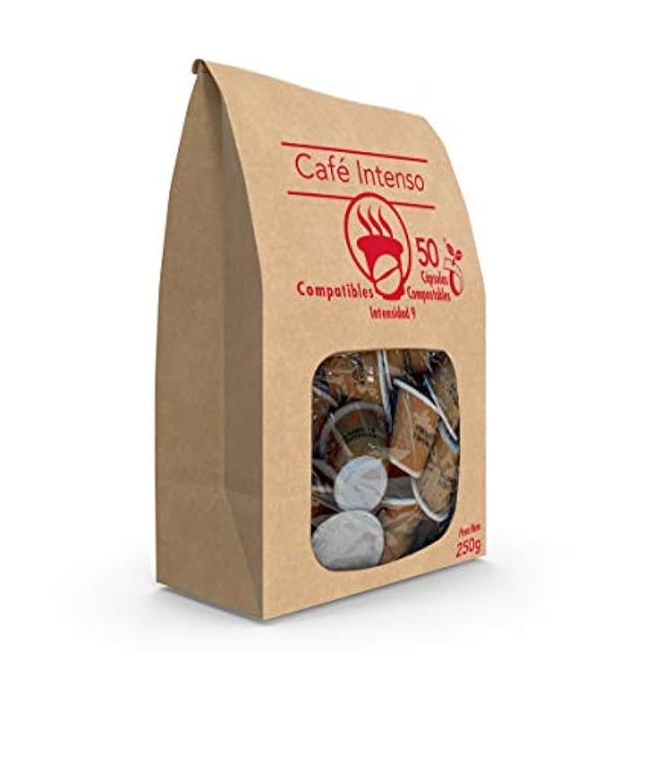 SABOREATE Y CAFE THE FLAVOUR SHOP Capsules de café intense - Compostables et Biodégradables - Compatible - 50 unités Nrnj1U1O
