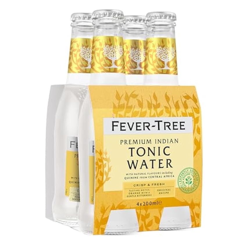 FEVER-TREE -6 Packs de 4 Bouteilles de 200ml de Premium Indian Tonic Water - Soda OPjULHRL