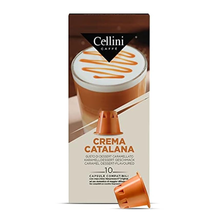 Caffè Cellini Capsules compatibles Nespresso au ginseng - 100pcs | Capsules compatibles Nespresso Café au ginseng au goût sucré avec arrière-goût de caramel | Capsules compatibles Nespresso lOxccxbK