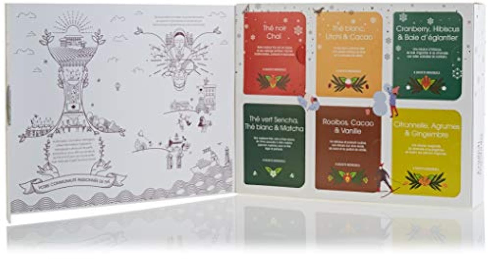 English Tea Shop - Coffret thés et infusions bio Délices d´Hiver - 6 mélanges dans une boîte en carton éco-conçue de 48 sachets - Coffret cadeau mXxW89uy