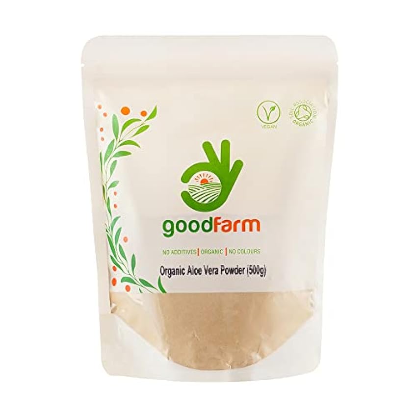 GoodFarm Bio Aloe Vera Poudre 500g - Qualité Premium, C