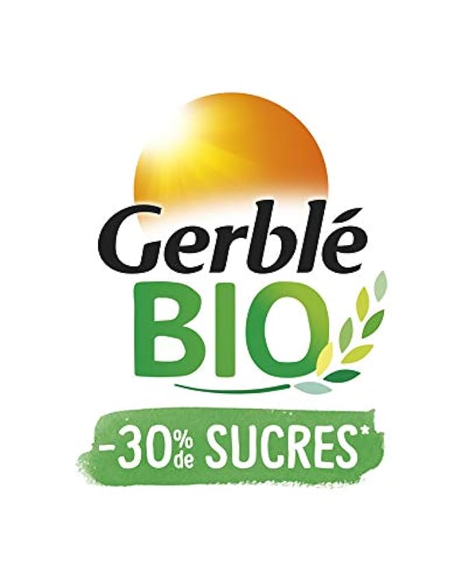 Gerblé Bio, Sablés bio saveurs citron et gingembre, Allégés en sucres, Sans huile de palme, 216083, 2 Paquet de 12 Biscuits, 132 g Nk95IINb