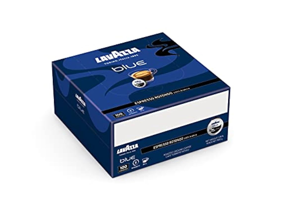 Lavazza Lot de 100 capsules de café Rotondo 100 % arabica compatibles avec machine à café bleue nGxJMQzb