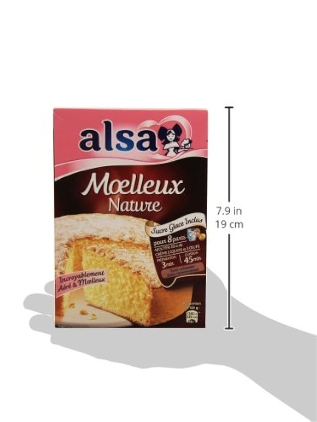 Alsa Préparation pour Gâteau Moelleux Nature 435 g - Lot de 3 KzKO3W9f