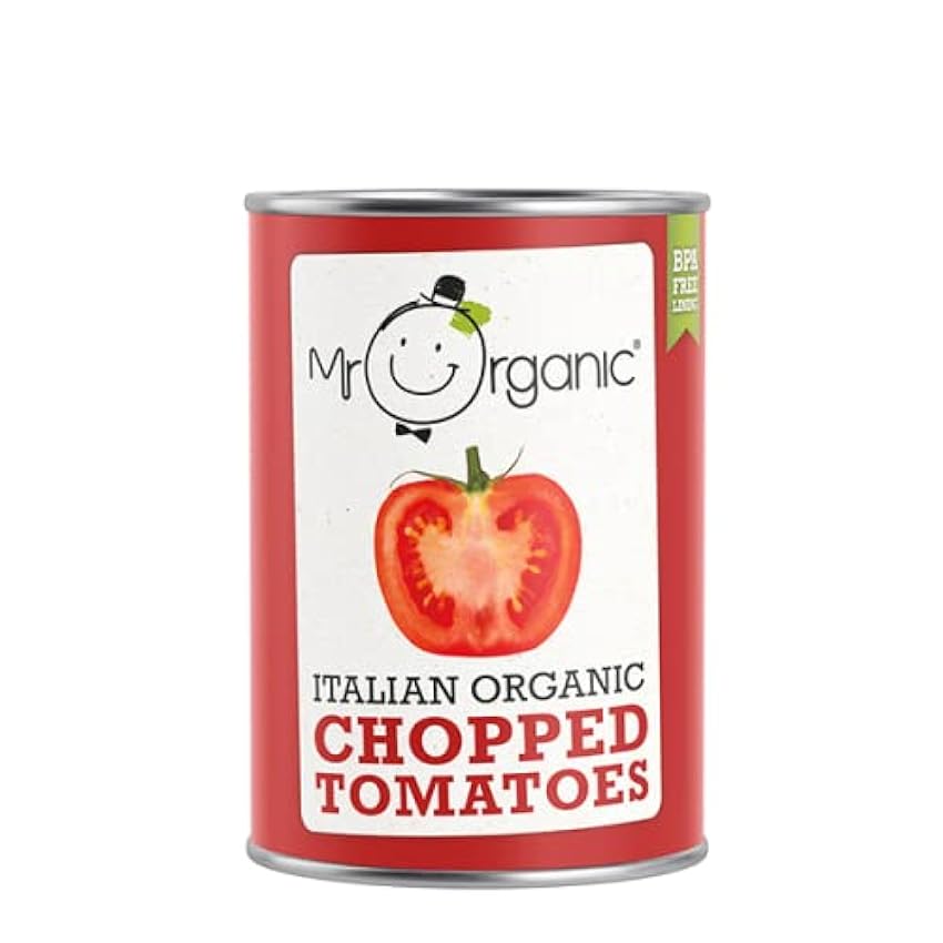 Mr Organic Lot de 10 boîtes à tomates hachées 400 g m5b