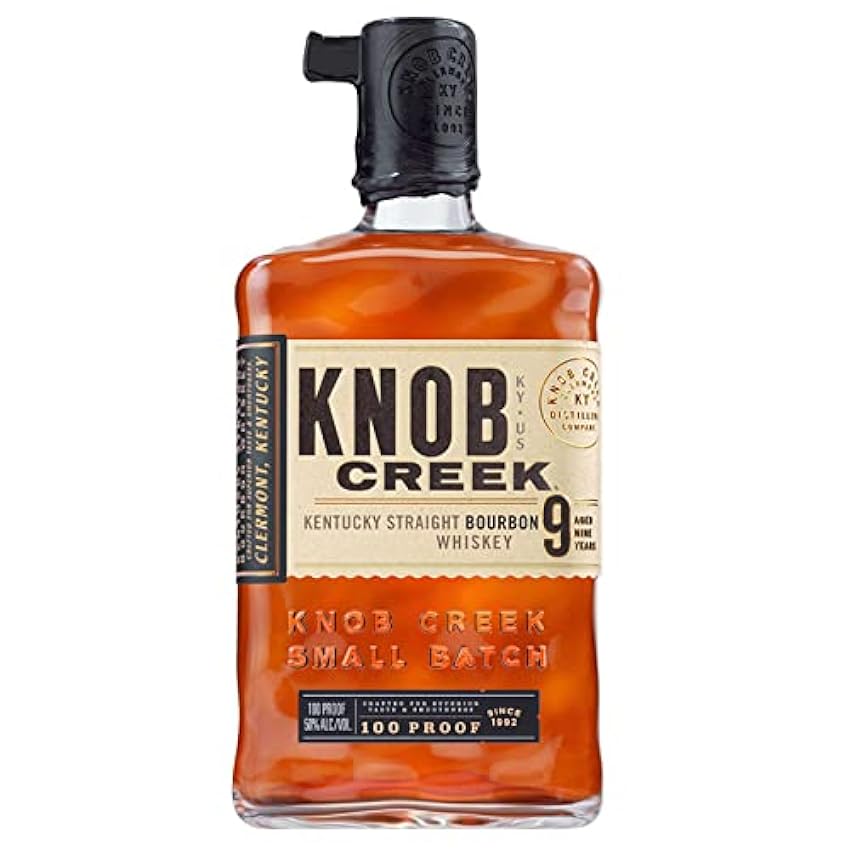 Knob Creek Kentucky Straight Bourbon Whiskey, Whisky Americain 50% - 70cl & Jim Beam White Label Kentucky Straight Bourbon Whiskey, Whisky Américain 40% - 70cl mySCOcbr