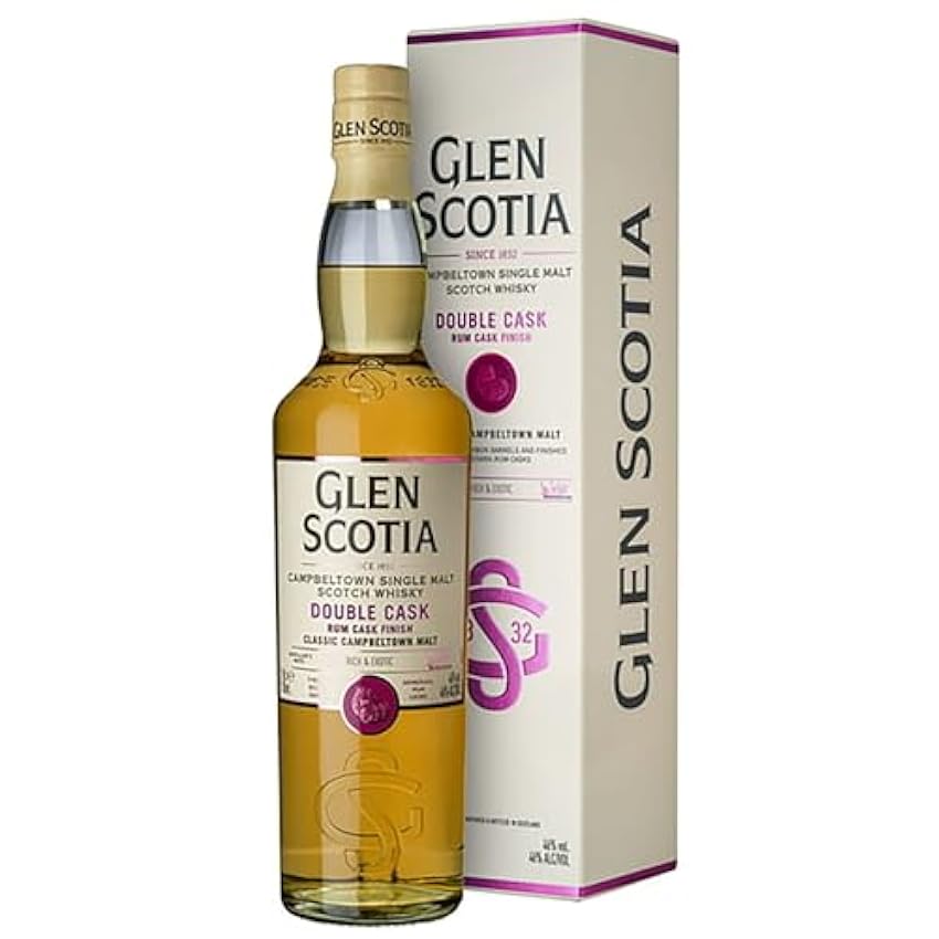 Glen Scotia - Campbeltown Single Malt Scotch Whisky Double Cask Rum Cask Finish - Origine Royaume-Uni - 70cl oijmjs2b