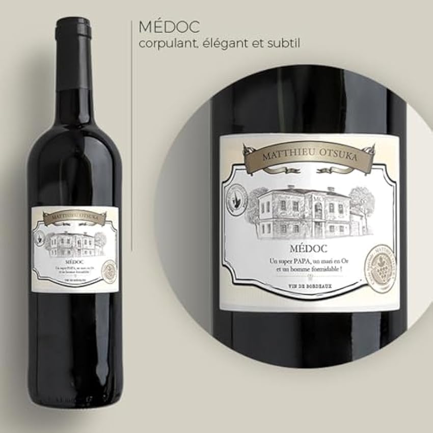 CADEAUX.COM - Bouteilles de vin de Bordeaux personnalisées OjLRRR07