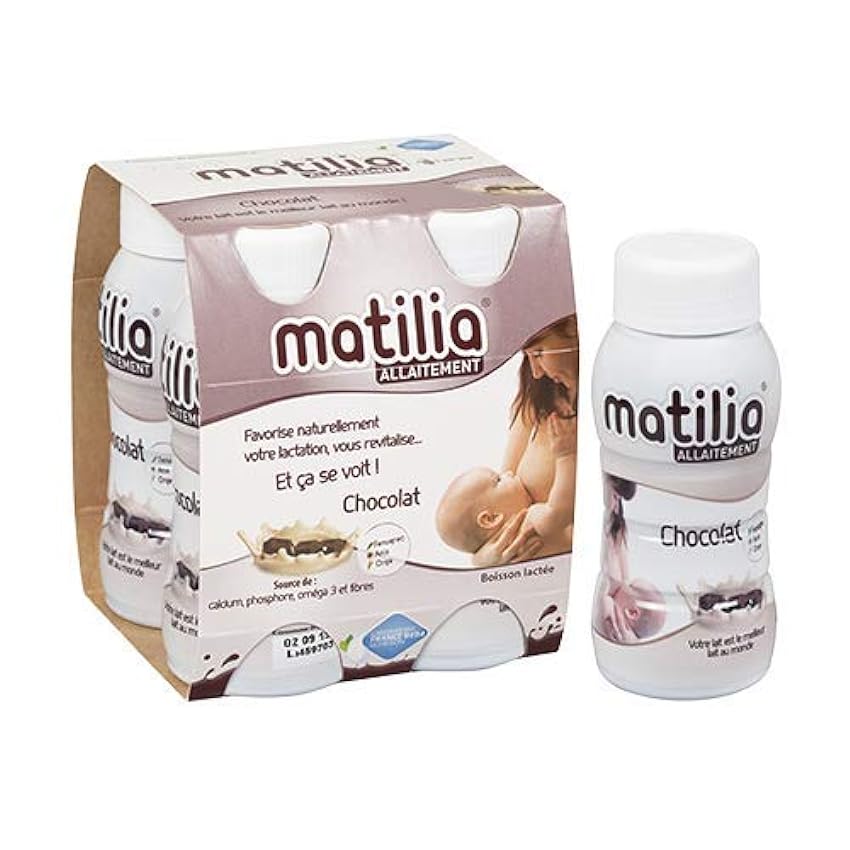Matilia - Boisson Lactée Allaitement - Chocolat - Riche en Minéraux et en Vitamines - Favorise la lactation - Lot de 6 Oenj7plq