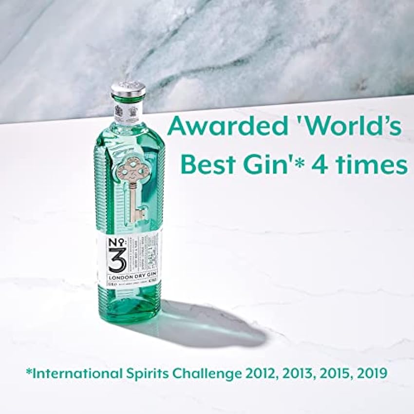 NO.3 - London Dry Gin - 46% Alcool - Origine : Hollande Méridionale - Bouteille 70 cl MY6MMvVC