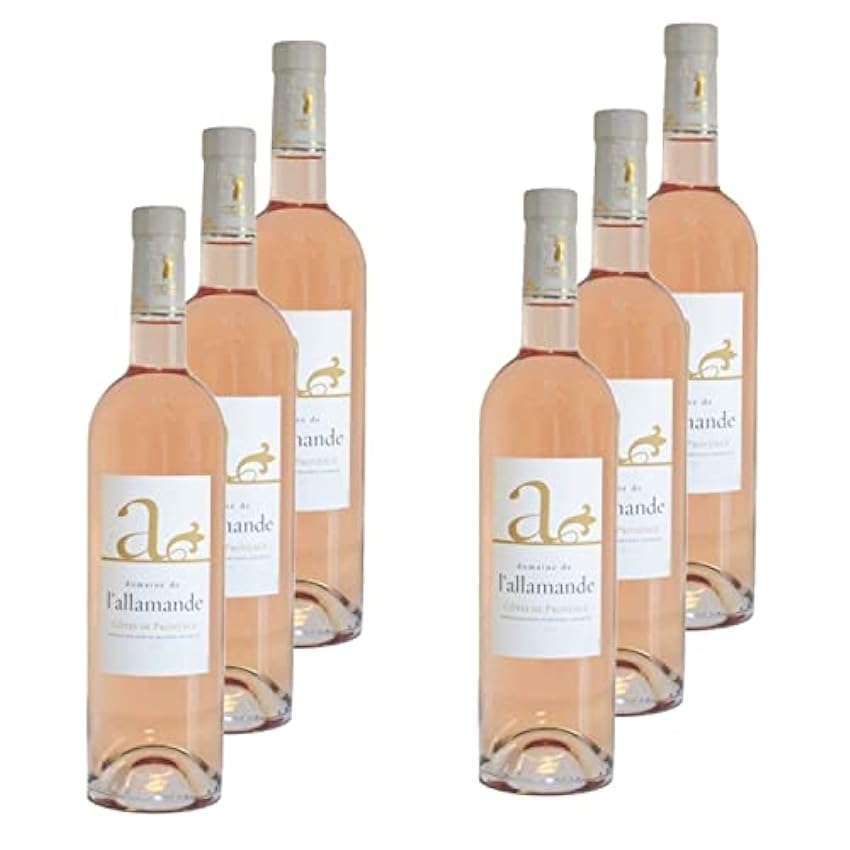Lot 6x Vin rosé A - AOP - Provence - Bouteille 750ml nR
