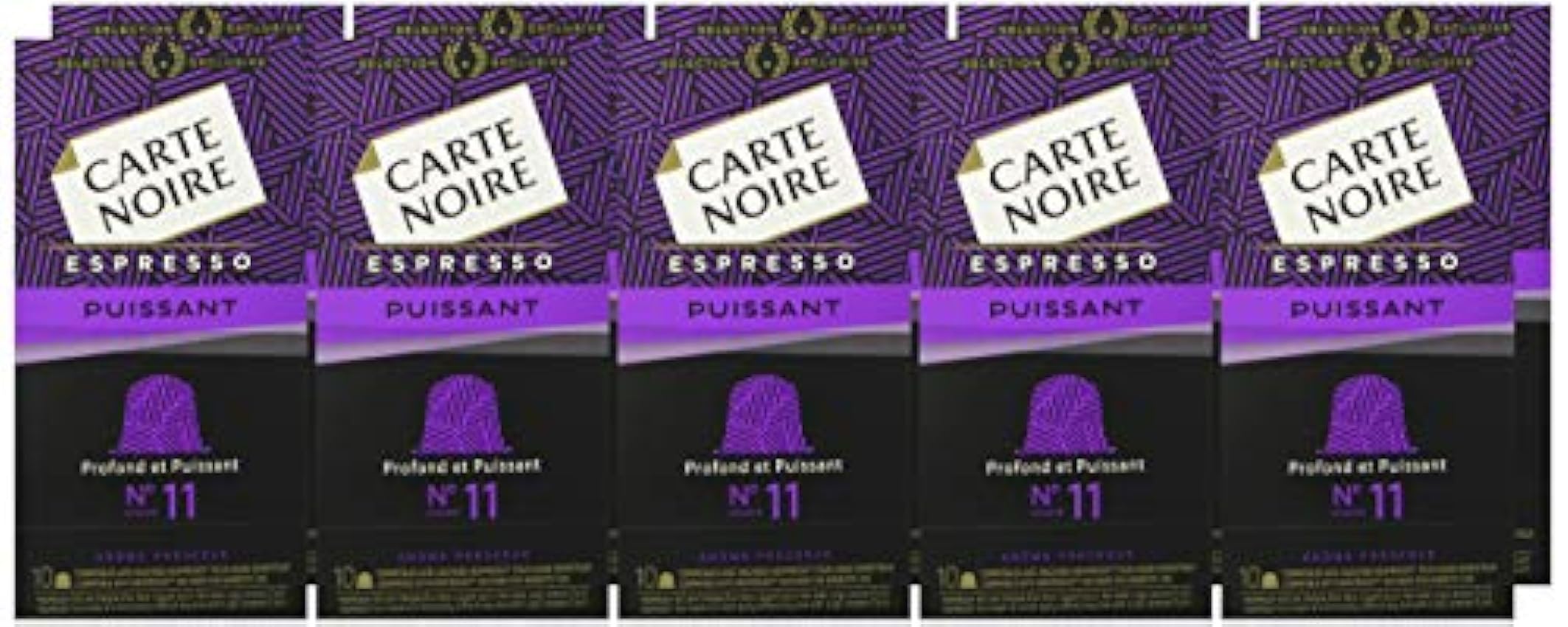 Carte Noire Café Espresso Puissant N°11 Capsules Compatibles Nespresso, 10 Paquets de 10 capsules (100 Capsules) OMDpl3vv
