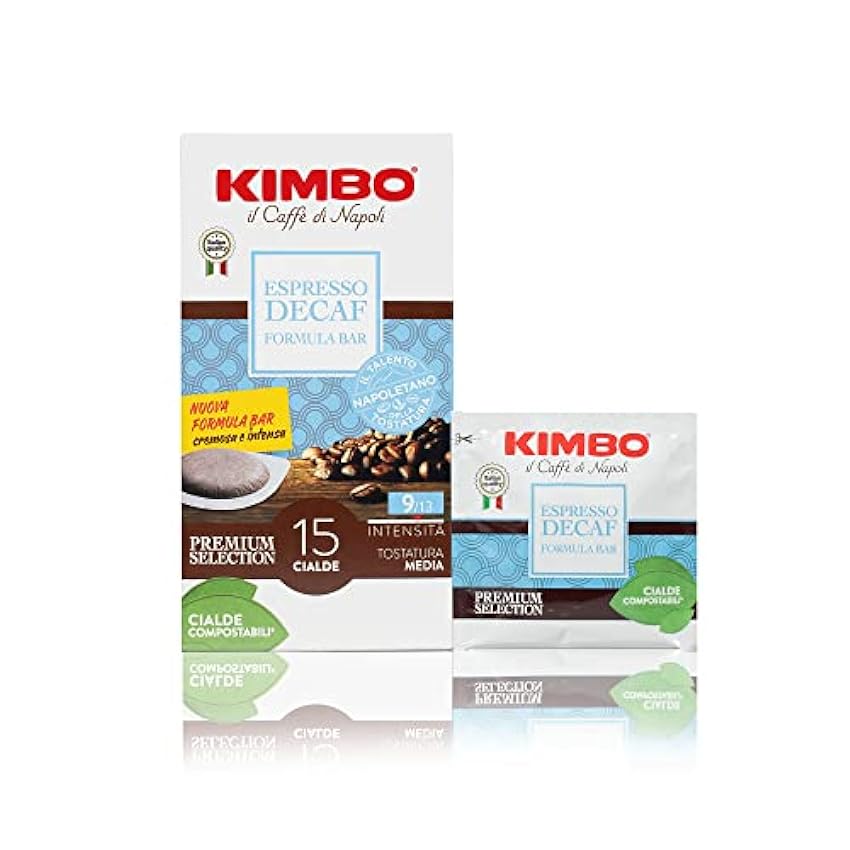 Kimbo Dosettes Compostables ESE Décaféiné, 8 paquets de 15 Dosettes (total 120 Doses) o8mnXj3E