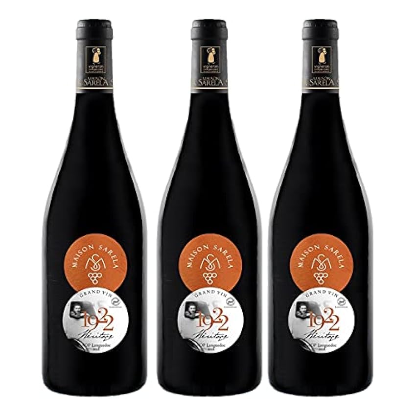 3 bouteilles vin Rouge 1922 HÉRITAGE - Grand Vin des Co
