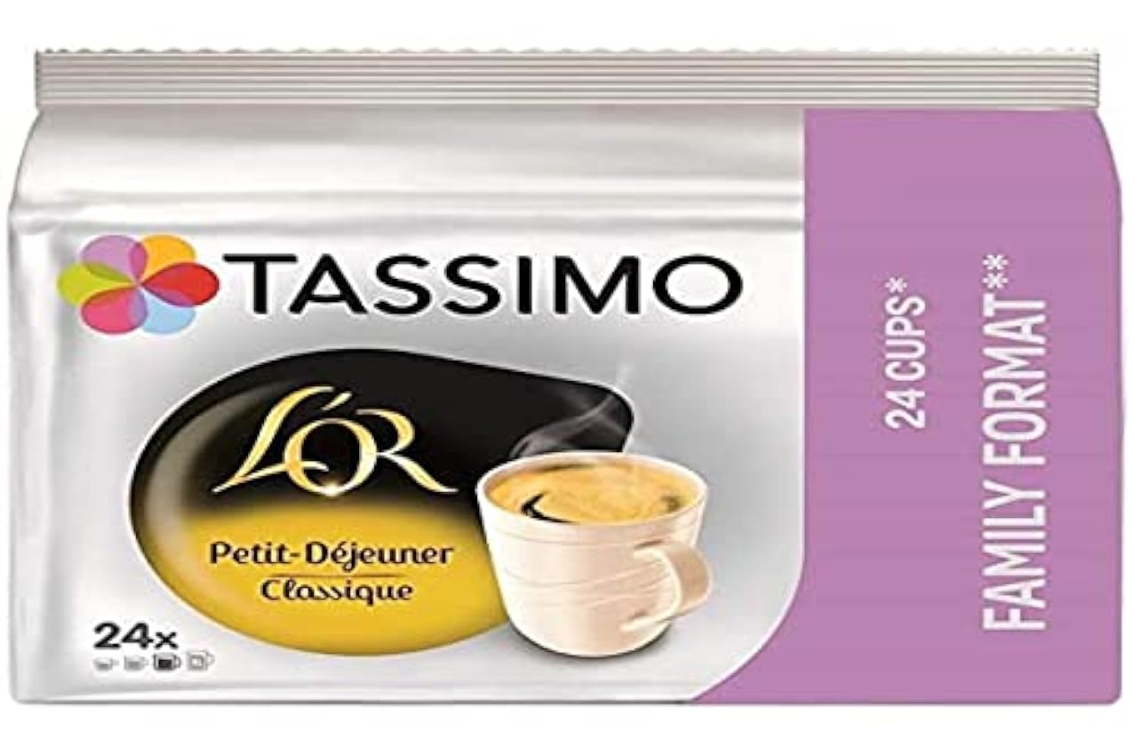 Tassimo Café Dosettes - 120 boissons L´Or Long Classique (lot de 5 x 24 boissons) & Café Dosettes - 120 boissons L´Or Petit Déjeuner (lot de 5 x 24 boissons) LThHSbqm