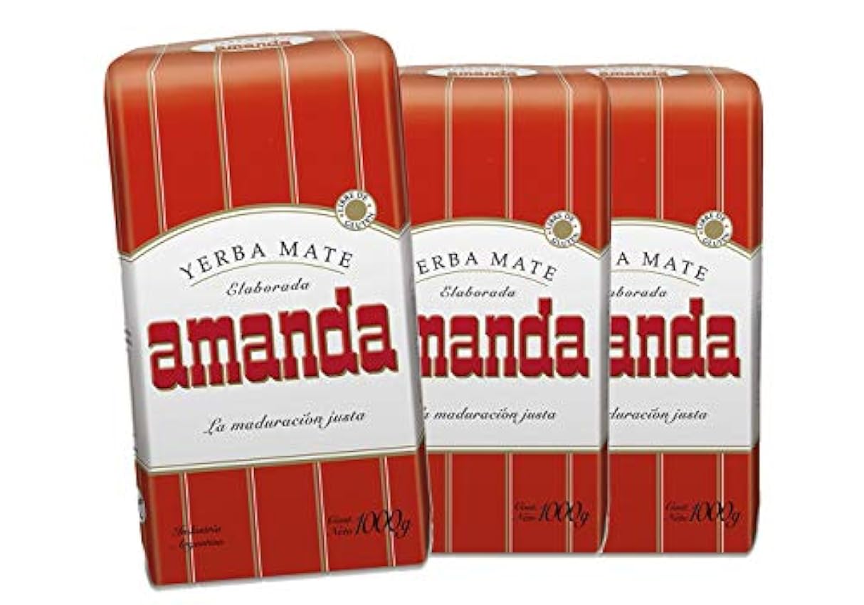 AMANDA Yerba, thé maté argentin, Paquet économique: 3 x