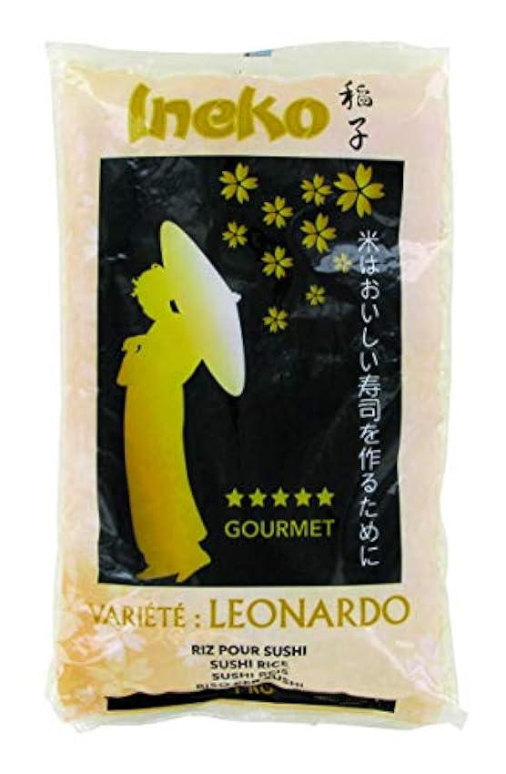 Riz pour Sushi INEKO - Variété Gourmet Leonard (grain moyen) - Sac de 1KG, 2KG ou 10KG (2KG) OIrfqV0e