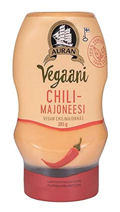 Auran Vegan Chili mayonnaise sauce 6 Jars of 285g n4915