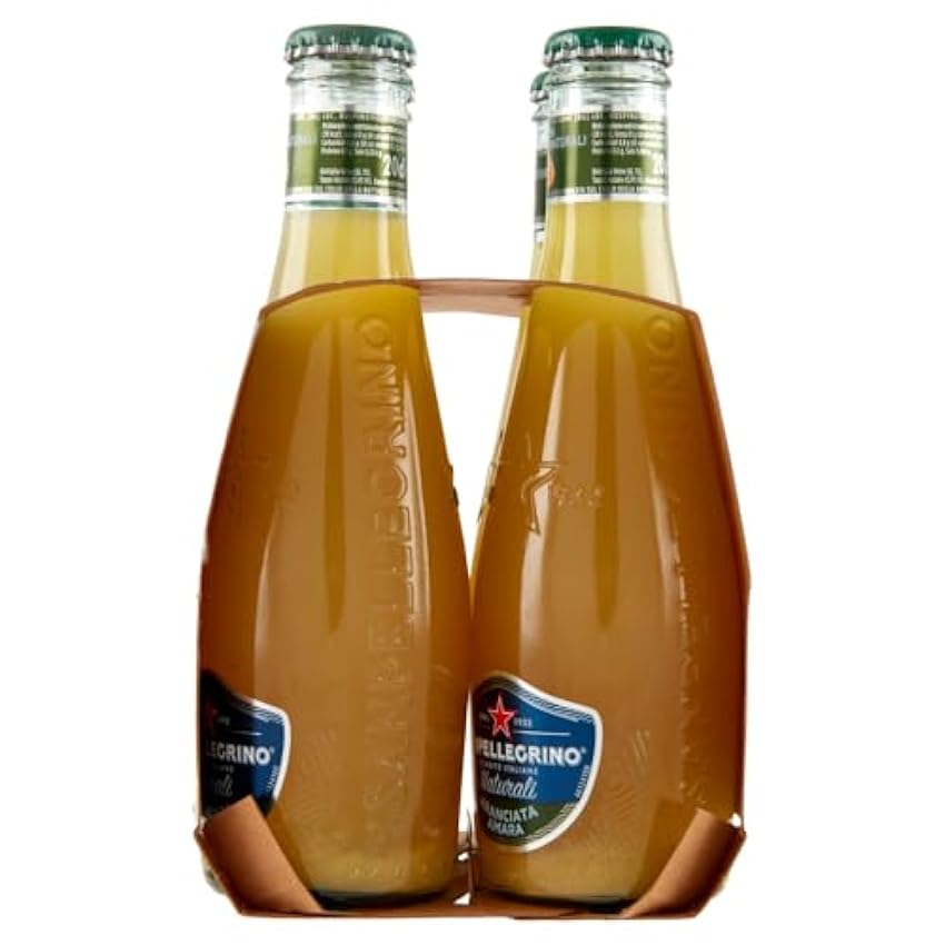 San Pellegrino Aranciata Amara Naturali Lot de 48 boissons rafraîchissantes jetables en verre orange amère 20 cl LbfDbHMz