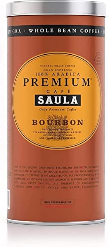 Café Saula grain, Pack de 2 boîtes de 500 gr. Premium Bourbon 100% Arabica MNPTBwyv