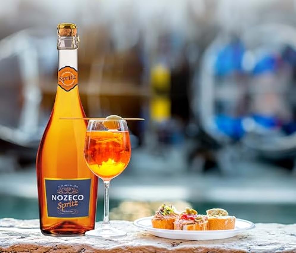 Nozeco Spritz - Cocktail Sans Alcool prêt à boire à base de vin désalcoolisé aux arômes naturels d´agrumes - Vegan (6 x 0.75 l) m5IuUW2l