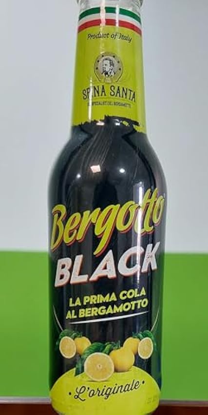 Spina Santa Bergotto Black, la Première Cola Bergamote, 24 Bouteilles x 200 ml OBQADndX